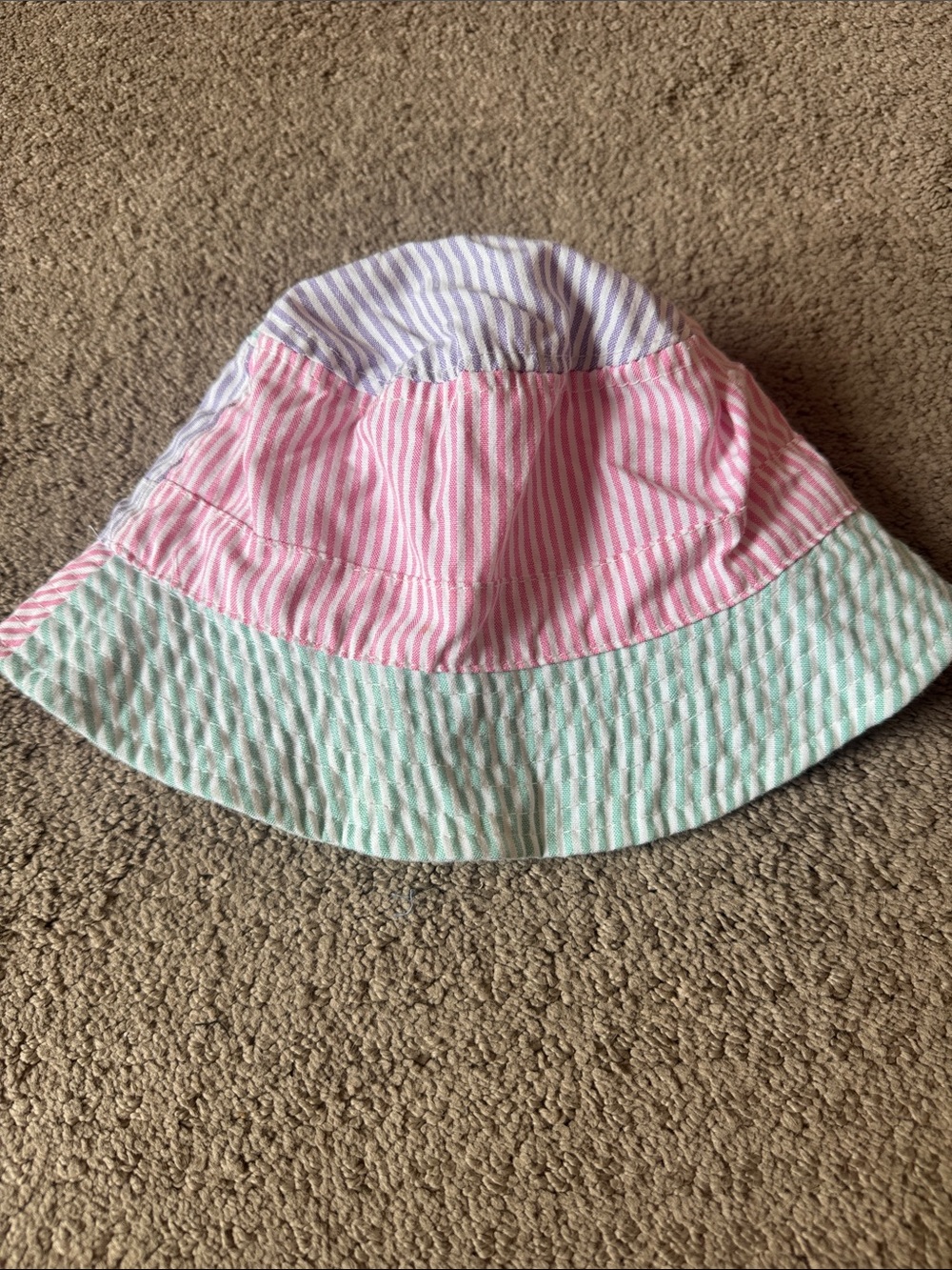 Kids Striped Pink, Purple & Mint Bucket Hat